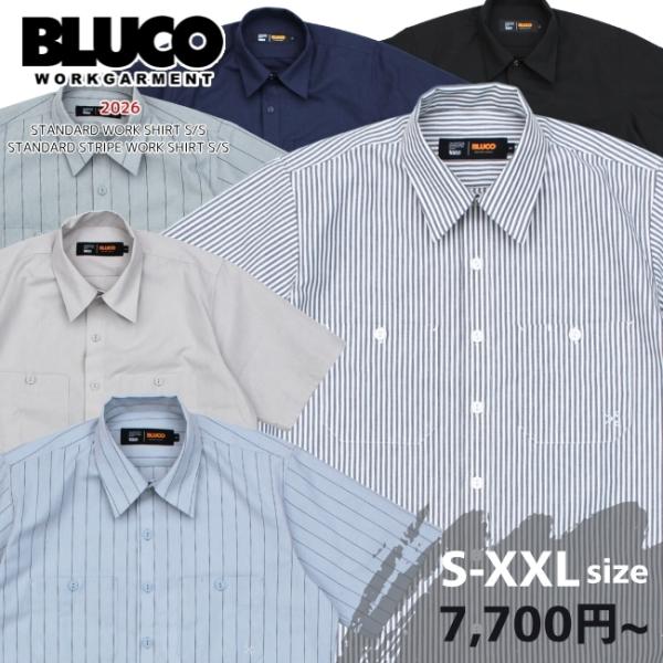 【7,700円より〜】BLUCO ブルコ ワークシャツ 163-21-108 半袖シャツ メンズ 無...