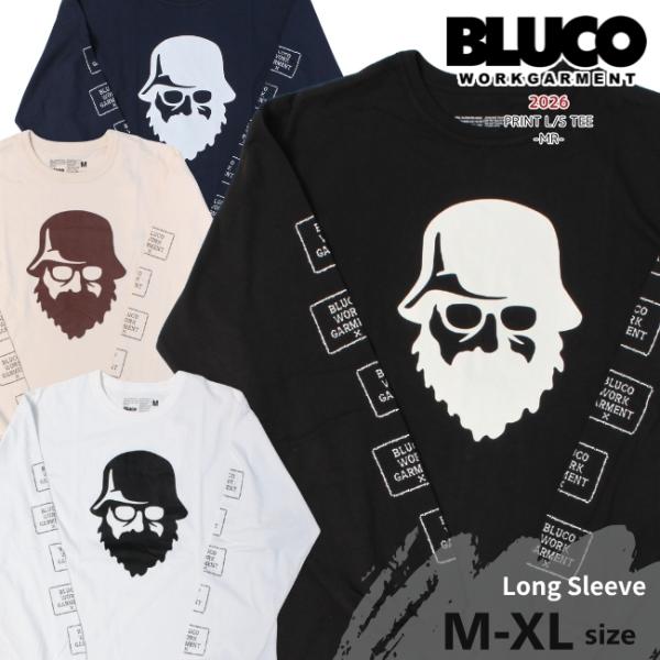 BLUCO ブルコ プリント L/S Tシャツ ロンT -Mr- 165-12-032 ロンT 長袖...