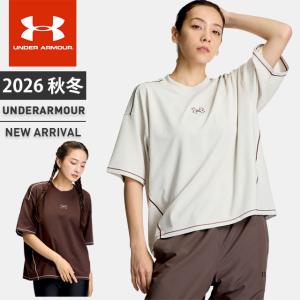 ☆ネコポス アンダーアーマー レディース Tシャツ 半袖 丸首 UA パフォーマンス コットン ショートスリーブ シャツ 吸汗速乾 消臭 ストレッチ 6016803 あすつく