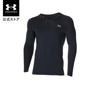 公式 アンダーアーマー UNDER ARMOUR メンズ ゴルフ ベースレイヤー UA ヒートギア フィッティド ロングスリーブ Vネック シャツ  アンダーシャツ インナー 長袖