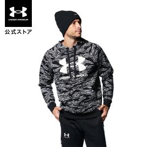 セール価格 公式 アンダーアーマー UNDER ARMOUR メンズ トレーニング パーカー ライバルフリース ビッグロゴ プリント フーディー