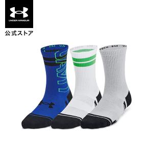 【30%OFF】公式 アンダーアーマー UNDER ARMOUR ユニセックス トレーニング 靴下 UAパフォーマンス テック クルー ソックス （3足セット） キッズ｜underarmour