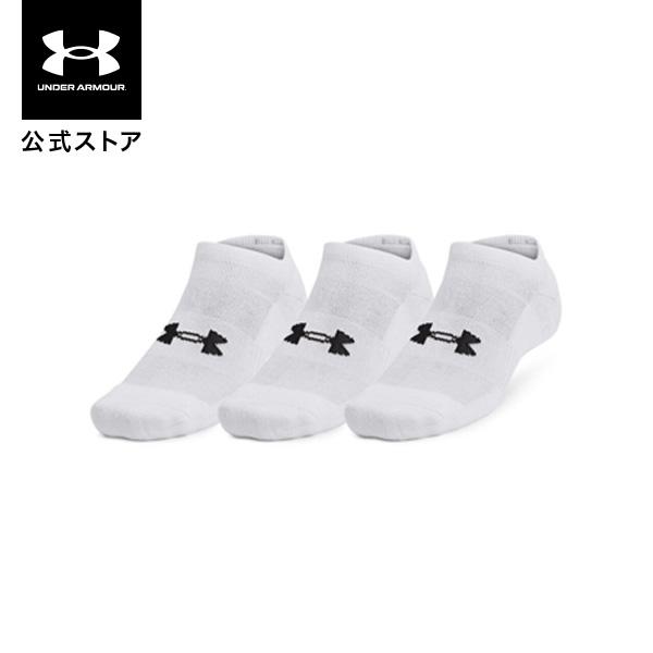 公式 アンダーアーマー UNDER ARMOUR 靴下 UAトレーニング コットン ノーショー ソッ...