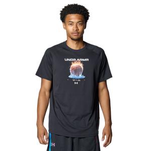 【40％OFF】公式 アンダーアーマー UNDER ARMOUR UA UAテック ファイアアンドアイス Tシャツ（バスケットボール／MEN） 1388913 ブラック/ホワイト