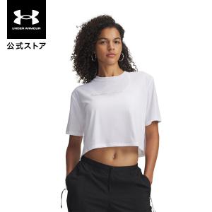 公式 アンダーアーマー UNDER ARMOUR ウィメンズ UAラインストーン クロップ ショートスリーブ Tシャツ Sportstyle Tシャツ 0 半袖0 6010588