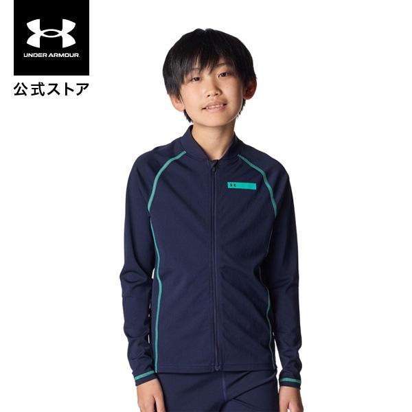 公式 アンダーアーマー UNDER ARMOUR キッズ UAスイムウェア フルジップ ジャケット ...