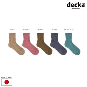 DECKA デカ Low Gauge Rib Socks-Short Length｜underfieldonline