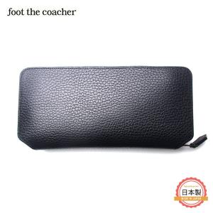 foot the coacher フットザコーチャー SHORT ZIP WALLET BLACK