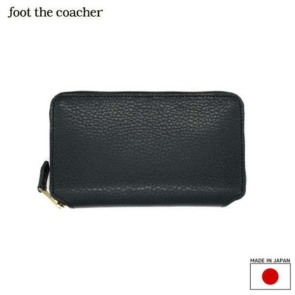 foot the coacher フットザコーチャー MIDDLE ZIP WALLET BLACK...