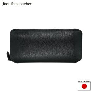 foot the coacher フットザコーチャー LONG ZIP WALLET-EMBOSS-BLACK｜underfieldonline