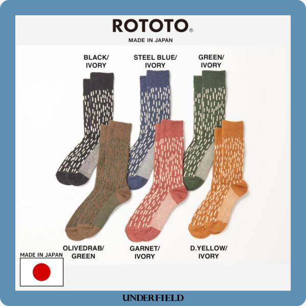 ROTOTO ロトト R1431 RAIN DROP CREW SOCKS 靴下 ソックス