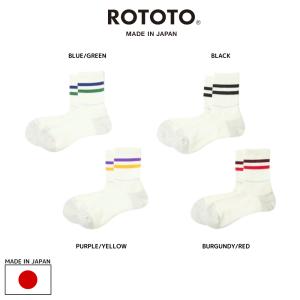 ROTOTO ロトト R1484 ALLROUNDER 2 STRIPE MERINO CREW 靴下 ソックス｜underfieldonline