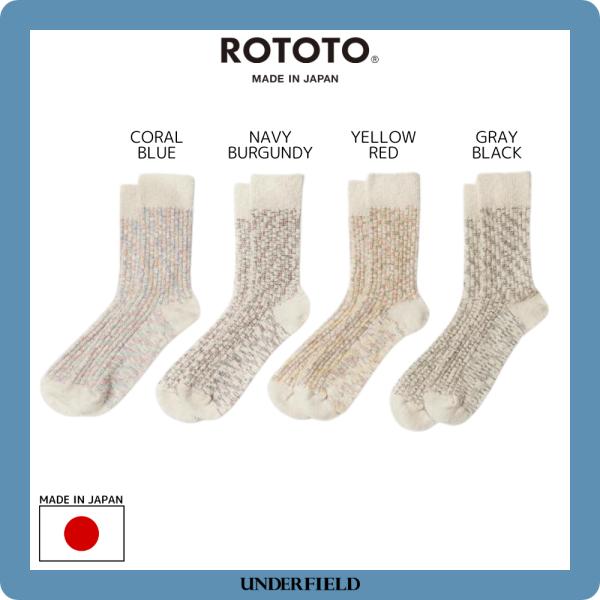 ROTOTO ロトト R1513 KASURI RIBBED CREW SOCKS 靴下 ソックス