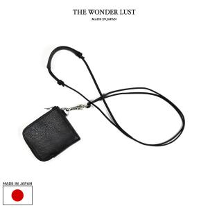 THE WONDER LUST ザワンダーラスト L-ZIP MINI WALLET w/strap-BLACK｜underfieldonline