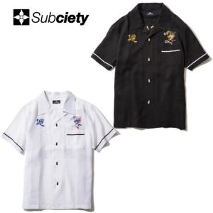 セール50%オフ　SUBCIETY サブサエティー BOWLING SHIRT S/S 廻 半袖シャツ｜undertaker