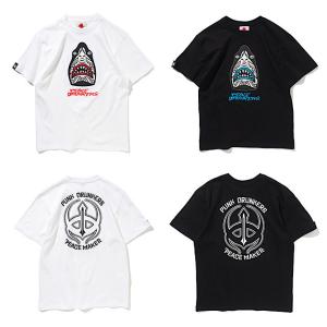 PUNK DRUNKERS パンクドランカーズ ［PDSxPEACEMAKER］TRIBAL鮫人TEE｜undertaker