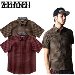 セール50%オフ　ZEPHYREN ゼファレン CHECK SHIRT S/S Charmed SQ tone 半袖シャツ｜undertaker