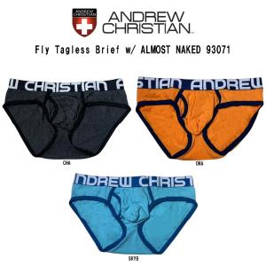 ANDREW CHRISTIAN(アンドリュークリスチャン)ブリーフ パンツ アンダーウェア セクシー メンズ 下着 男性用 Fly Tagless Brief 93071｜undieshop