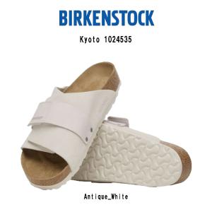 BIRKENSTOCK(ビルケンシュトック)サンダル マジックテープ Kyoto キョウト ヌバック スエード レザー ホワイト ユニセックス 1024535 Regular｜undieshop