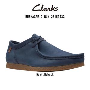 CLARKS(クラークス)モカシン シューズ シェイカー ヌバック ブルー ネイビー カジュアル SHACRE 2 RUN 26159433｜UNDIE