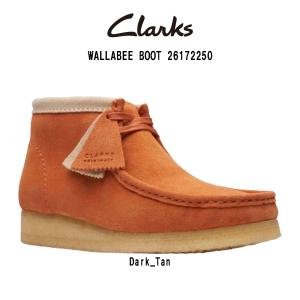 CLARKS(クラークス)ワラビーブーツ ハイカット シューズ スタンダード スエード オレンジ ブ...