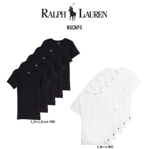 POLO RALPH LAUREN(ポロ ラルフローレン)クルーネック Tシャツ スリム 5枚セット お買い得 パック メンズ 下着 Cotton Slim Fit NSCNP5｜undieshop