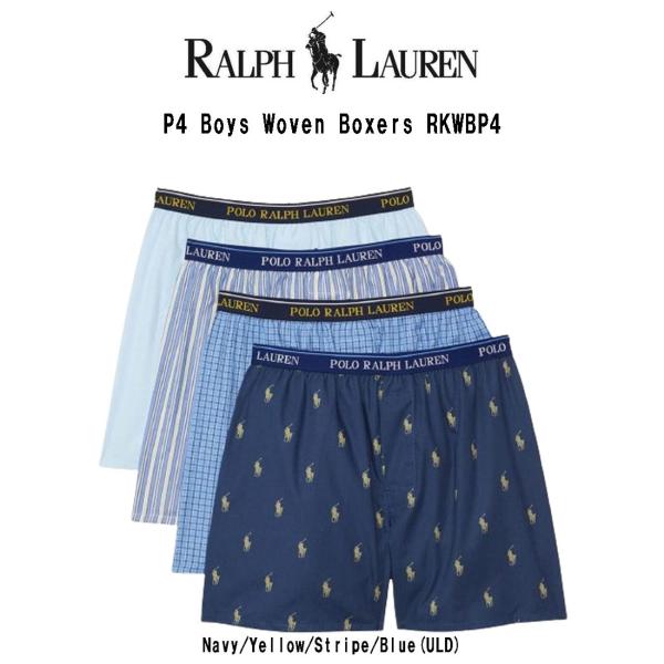 POLO RALPH LAUREN(ポロ ラルフローレン)トランクス 前開き 4枚セット お買い得 ...