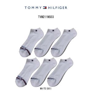 TOMMY HILFIGER(トミーヒルフィガー)ソックス 6足セット 靴下 アンクル くるぶし スポーツ スニーカー丈 メンズ TVM211NS03｜undieshop