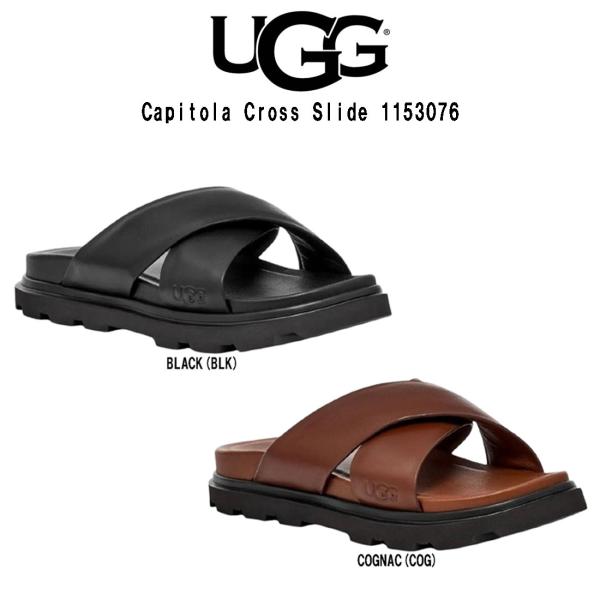 UGG(アグ)サンダル スライド レザー 本革 シューズ スリッパ メンズ Capitola Cro...