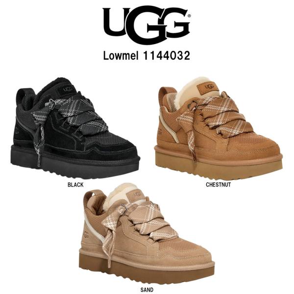 UGG(アグ)レディース ローメル スニーカー シューズ スエード キャンバスメッシュ 異素材 ロゴ...