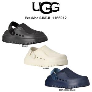 (SALE)UGG(アグ)メンズ ピークモッド サンダル クロッグ シューズ ストラップ メッシュ 調節可能 2WAY ロゴ スリッポン 軽量 厚底 ボリューム 男性用 1166912