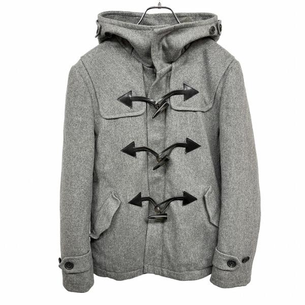 nano・universe 中綿 ダッフルコート ハーフコート 無地 パーカー 長袖 ダブルジップ ...