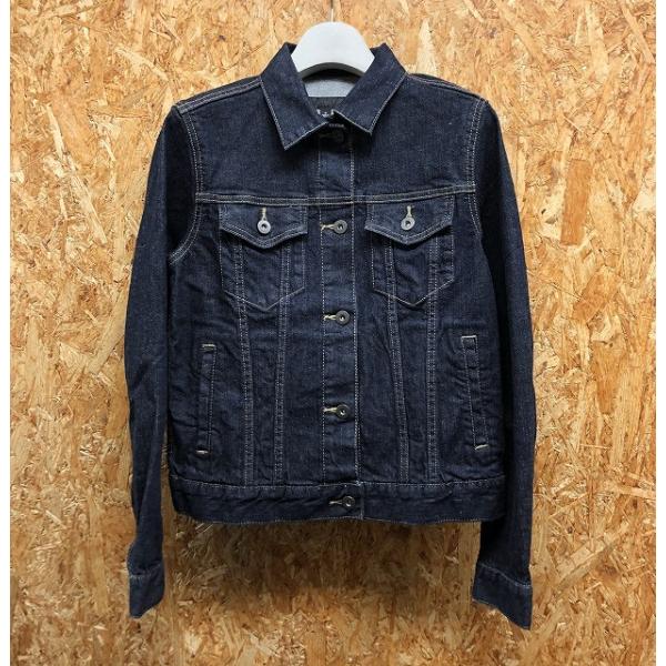 ユニクロ UNIQLO デニムジャケット ストレッチ トラッカージャケット 両胸ポケット 無地 長袖...