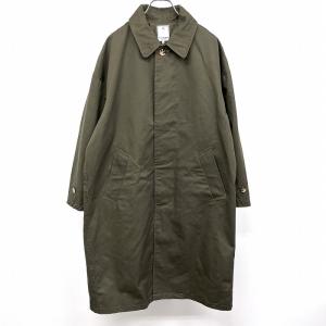 LANVIN ランバン 90s イタリア製 オールド ステンカラーコート 46 カーキ系 メンズ LANVIN（ランバン） 90s イタリア製 オールド ステンカラーコート 46