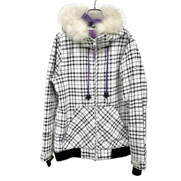 エスティボ ESTIVO スノーウェア ジャケット フード付き ファー脱着可 スノーボード チェック...