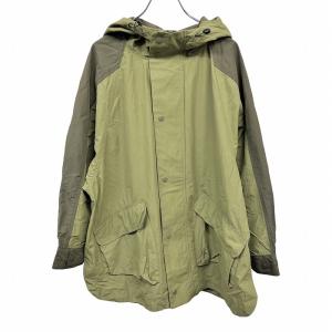 niko and ... 薄手 フーデッド ハーフコート パーカー シャツ生地 裏地無し ラグラン 長袖 無地 綿×ナイロン M 緑 レディース(メンズ？)