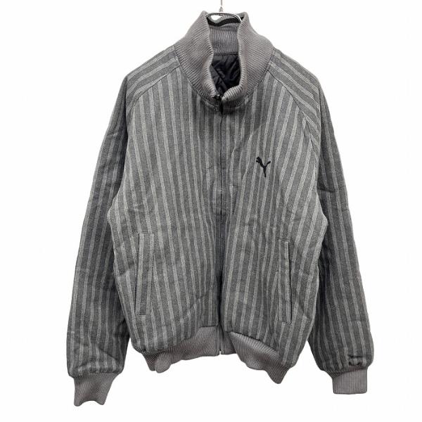 プーマ PUMA 中綿入り ブルゾン ジャケット リバーシブル ストライプ×キルティング ラグラン ...