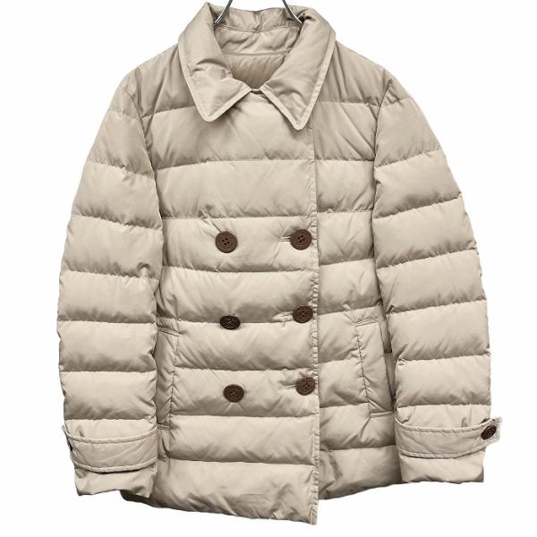 ポッシュアロマ Posh Alma 少し薄手 ダウンジャケット 無地 ボタン留め 長袖 ポリ100%...