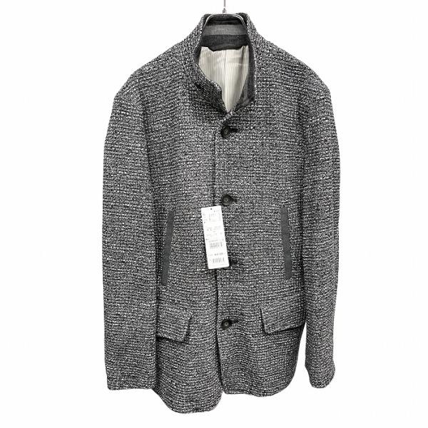 【新品】element of SIMPLE LIFE 少し薄手 ジャケット スタンドカラー ボタン留...