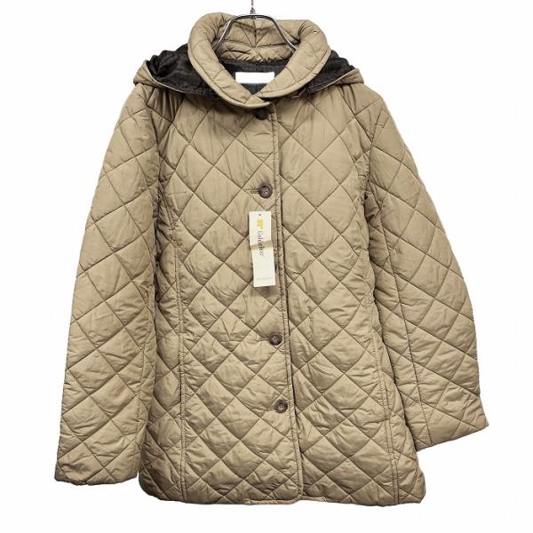 【新品】Golden Bear 中綿 キルティングコート フード脱着可 内側がチェック柄 丸襟 ポリ...