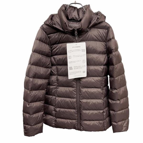 【新品】Lemiore 軽量 プレミアムダウンジャケット パーカー 無地 長袖 ナイロン100%(ダ...