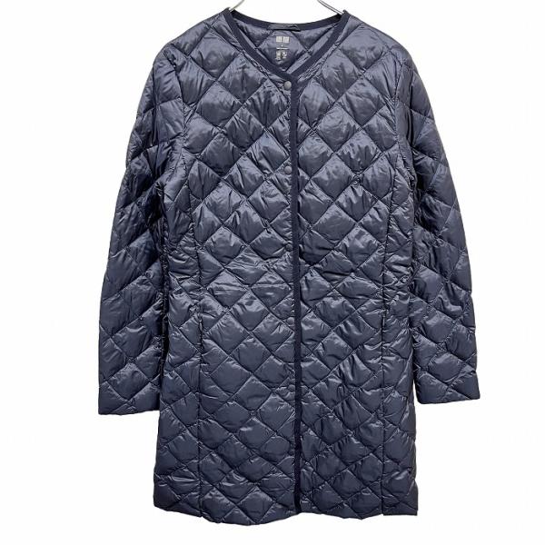 ユニクロ UNIQLO ウルトラライトダウンコート キルティング Vネック 長袖 ナイロン100%(...