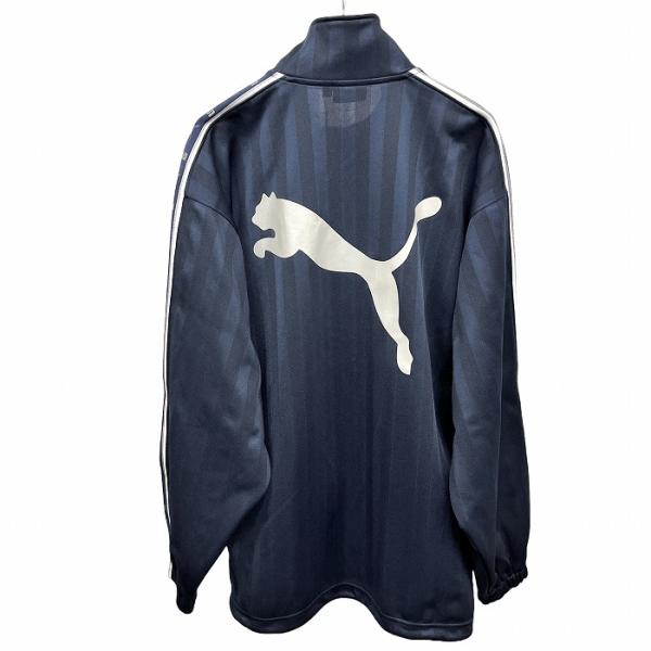 プーマ PUMA ジャージジャケット 背中プリント ストライプ ハイネック 長袖 ポリ100% S ...