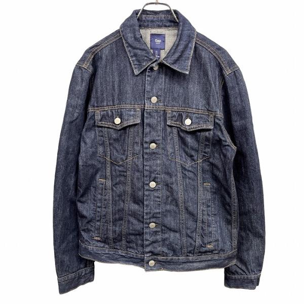 ギャップ GAP デニム ジャケット トラッカージャケット Gジャン ジージャン 無地 長袖 裏地無...