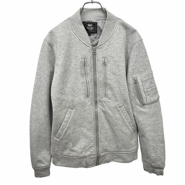 ビームスハート BEAMS HEART カットソーブルゾン ジャケット 無地 総裏地 長袖 フルジッ...