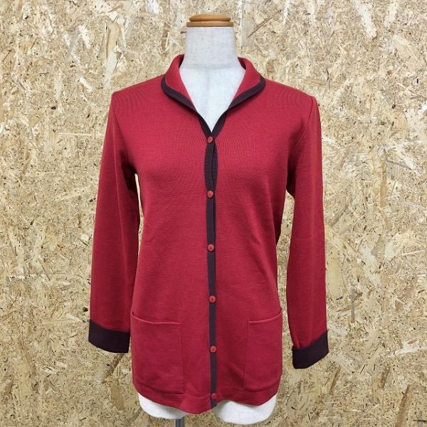 【日本製】 JACQUES ESTEREL カットソーカーディガン ショールカラー 長袖 ウール10...