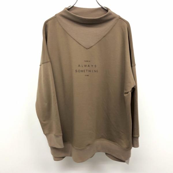 【新品】monaca - M-L レディース スウェットシャツ カットソー モックネック 裏毛 英字...