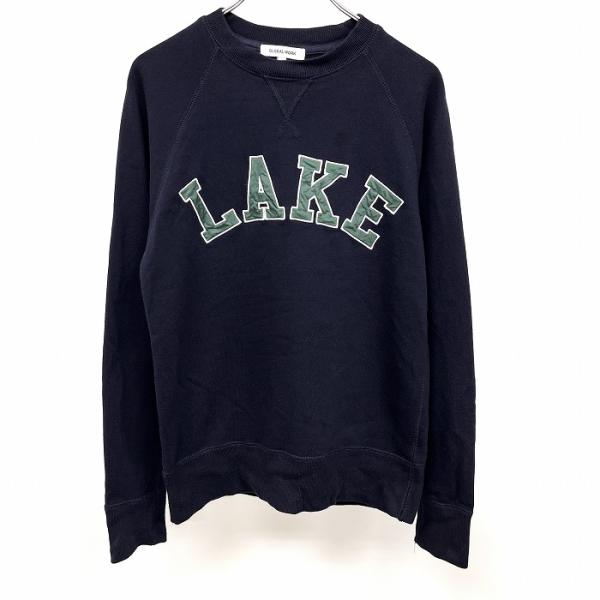 グローバルワーク スウェットシャツ 『LAKE』 S ネイビー×グリーン×ホワイト 紺 メンズ(レデ...