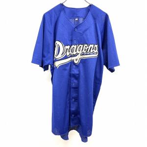 野球 中日ドラゴンズ Dragons レプリカユニフォーム メッシュ シャツ 半袖 ラグラン ロゴ刺...