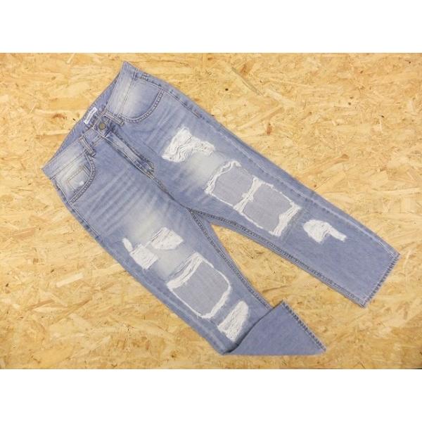 STANDARD MINI MARKET ジップフライ クラッシュ加工 デニム パンツ ジーンズ サ...